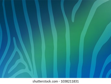 Light Blue, Green vector natural abstract background. Shining colored illustration with doodles in Zen tangle style. The best blurred design for your business.
