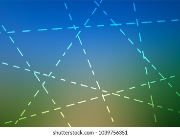 Light Blue, Green vector natural abstract template. Ethnic elegant natural pattern with gradient. The doodle design can be used for your web site.