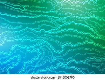Light Blue, Green vector natural abstract template. A completely new color illustration in doodle style. The pattern can be used for heads of websites and designs.