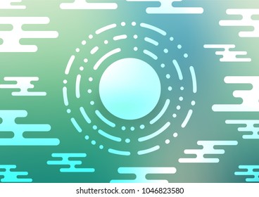 Light Blue, Green vector natural elegant template. Geometric doodle illustration in Origami style with gradient. The completely new template can be used for your brand book.