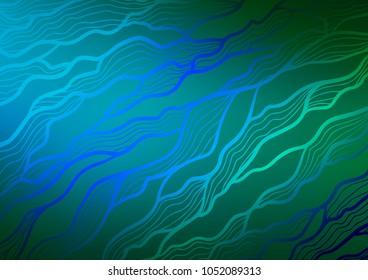 Light Blue, Green vector natural abstract template. Doodles on blurred abstract background with gradient. The elegant pattern can be used as a part of a brand book.