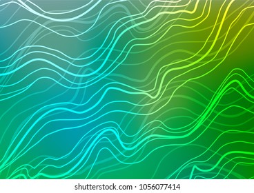 Light Blue, Green vector natural elegant pattern. A vague abstract illustration with doodles in Indian style. A completely new template for your business design.