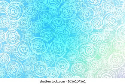 Light Blue, Green vector natural elegant background. Creative illustration in blurred style with roses. The completely new template can be used for your brand book.