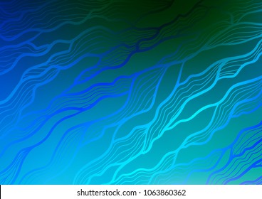 Light Blue, Green vector natural elegant background. Decorative shining illustration with doodles on abstract template. The completely new template can be used for your brand book.