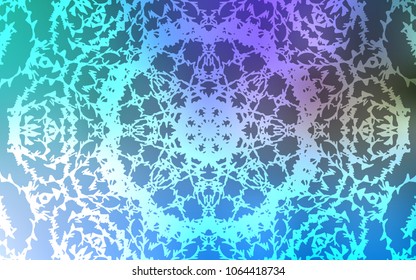Light Blue, Green vector natural elegant template. Glitter abstract illustration with doodles and lines drawn by child. The textured pattern can be used for website.