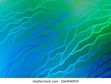 Light Blue, Green vector natural abstract template. Brand-new colored illustration in blurry style with doodles. The pattern can be used for heads of websites and designs.