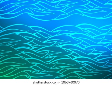 Light Blue, Green vector natural abstract template. Colorful illustration in abstract style with doodles and Zen tangles. The elegant pattern can be used as a part of a brand book.