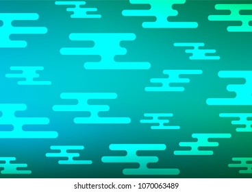Light Blue, Green vector natural abstract template. Decorative shining illustration with doodles on abstract template. The pattern can be used for heads of websites and designs.