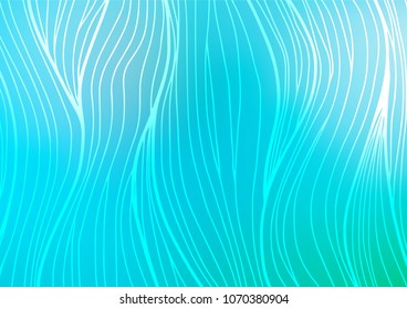 Light Blue, Green vector natural elegant texture. Shining colored illustration with doodles in Zen tangle style. The completely new template can be used for your brand book.