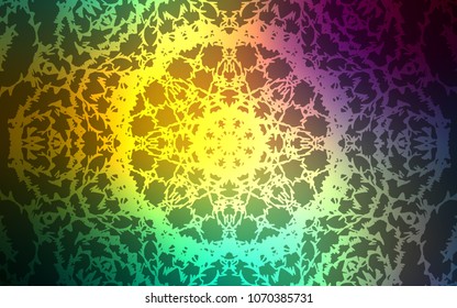 Light Blue, Green vector natural elegant template. Colorful abstract illustration with lines drawn by child in Asian style. The pattern can be used for heads of websites and designs.