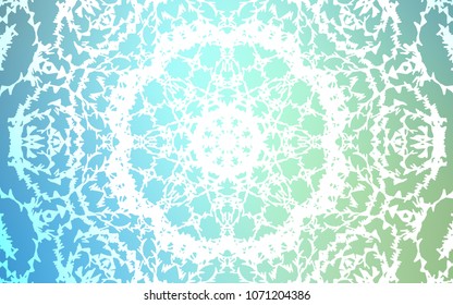 Light Blue, Green vector natural elegant background. Decorative shining childish illustration with doodles on abstract template. Brand-new design for your business.