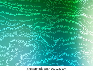Light Blue, Green vector natural elegant background. Creative illustration in blurred style with doodles and Zen tangles. Brand-new style for your business design.