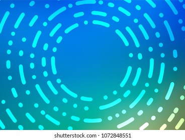 Light Blue, Green vector natural elegant template. Colorful illustration in abstract style with doodles and Zen tangles. Hand painted design for web, wrapping, wallpaper.