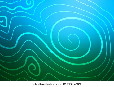 Light Blue, Green vector natural elegant pattern. Doodles on blurred abstract background with gradient. Hand painted design for web, wrapping, wallpaper.