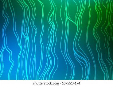 Light Blue, Green vector natural elegant texture. Blurred decorative design in Indian style with Zen tangles. Hand painted design for web, leaflet, textile.