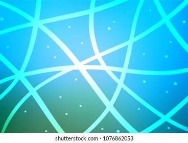 Light Blue, Green vector natural elegant template. Shining colored illustration with doodles in Zen tangle style. The pattern can be used for wallpapers and coloring books.