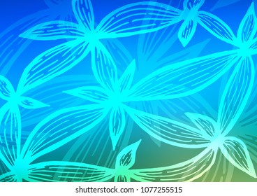 Light Blue, Green vector natural abstract background. Geometric doodle illustration in Origami style with gradient. The pattern can be used for heads of websites and designs.