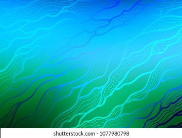 Light Blue, Green vector natural abstract pattern. An elegant bright illustration with lines in Natural style. Hand painted design for web, wrapping, wallpaper.