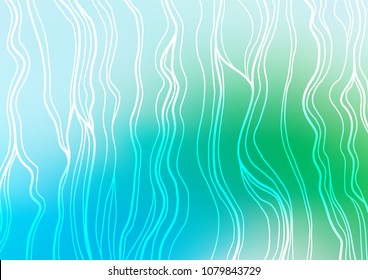 Light Blue, Green vector natural abstract texture. Blurred decorative design in Indian style with Zen tangles. The pattern can be used for wallpapers and coloring books.