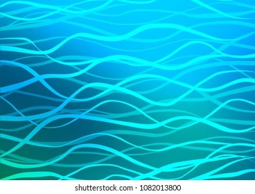 Light Blue, Green vector natural abstract background. Colorful illustration in abstract style with doodles. The wavy design can be used for your web site.