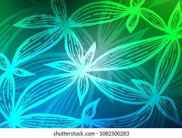 Light Blue, Green vector natural elegant template. An elegant bright illustration with lines in Natural style. A completely new design for your business.