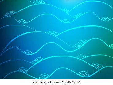 Light Blue, Green vector natural abstract pattern. Modern geometrical abstract illustration with doodles. A completely new design for your business.