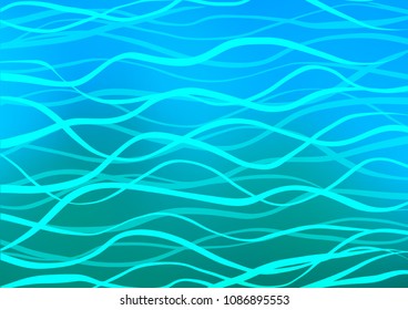 Light Blue, Green vector natural abstract template. A completely new color illustration in doodle style. Hand painted design for web, wrapping, wallpaper.