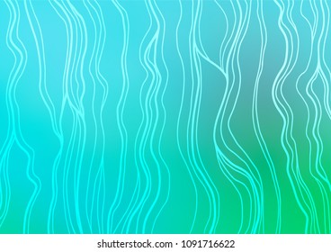 Light Blue, Green vector natural abstract texture. Doodles on blurred abstract background with gradient. Brand-new design for your business.