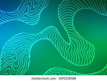 Light Blue, Green vector natural abstract pattern. A vague abstract illustration with doodles in Indian style. The completely new template can be used for your brand book.