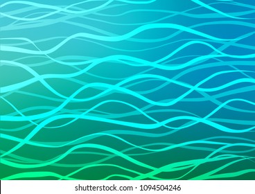 Light Blue, Green vector natural abstract texture. Shining colored illustration with doodles in Zen tangle style. The pattern can be used for coloring books and pages for kids.
