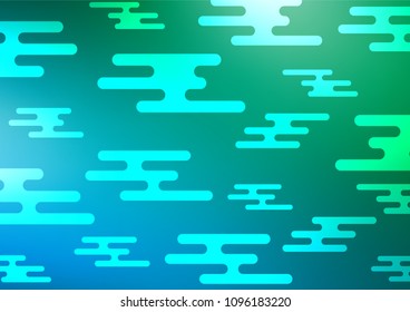 Light Blue, Green vector natural elegant pattern. Colorful illustration in abstract style with doodles and Zen tangles. A completely new design for your business.