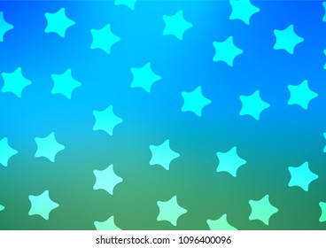 Light Blue, Green vector natural abstract template. Colorful illustration in abstract style with doodles and Zen tangles. Brand-new style for your business design.