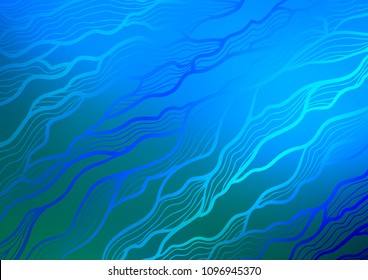 Light Blue, Green vector natural abstract texture. Shining colored illustration with doodles in Zen tangle style. The pattern can be used for wallpapers and coloring books.