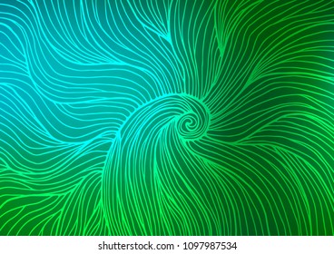 Light Blue, Green vector natural elegant pattern. Sketchy hand drawn doodles on blurred background. The textured pattern can be used for website.