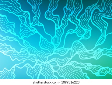 Light Blue, Green vector natural abstract pattern. Decorative shining illustration with doodles on abstract template. Brand-new design for your business.