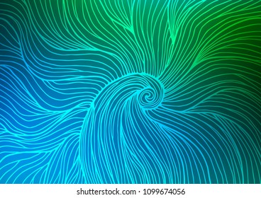 Light Blue, Green vector natural abstract texture. Geometric doodle illustration in Origami style with gradient. The pattern can be used for coloring books and pages for kids.