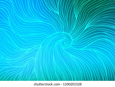 Light Blue, Green vector natural abstract template. An elegant bright illustration with lines in Natural style. Brand-new style for your business design.