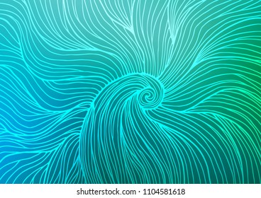 Light Blue, Green vector natural abstract pattern. Modern geometrical abstract illustration with doodles. The pattern can be used for wallpapers and coloring books.