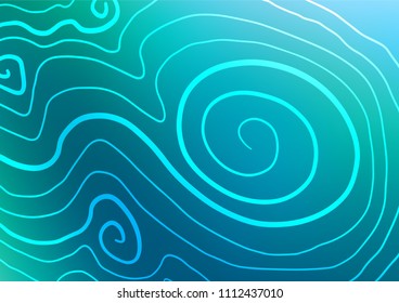 Light Blue, Green vector natural elegant texture. Shining colored illustration with doodles in Zen tangle style. The pattern can be used for wallpapers and coloring books.
