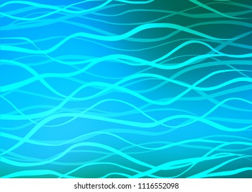 Light Blue, Green vector natural elegant pattern. Shining colored illustration with doodles in Zen tangle style. The completely new template can be used for your brand book.