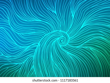 Light Blue, Green vector natural elegant background. A completely new color illustration in doodle style. Brand-new design for your business.