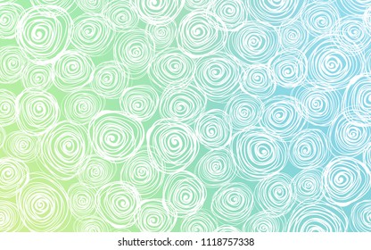 Light Blue, Green vector natural abstract background. Roses on blurred abstract background with gradient. The elegant pattern can be used as a part of a brand book.