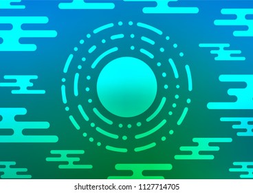 Light Blue, Green vector natural abstract template. Blurred decorative design in Indian style with Zen tangles. The completely new template can be used for your brand book.
