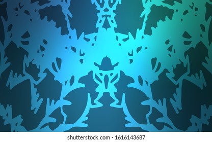 Light Blue, Green vector natural elegant artwork. Brand-new colored illustration in blurry style with doodles drawn by child. The pattern can be used for coloring books and pages for kids.