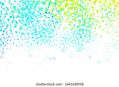 Light Blue, Green vector natural artwork with leaves. Blurred decorative design in Indian style with leaves. Doodle design for your web site.