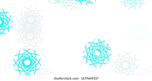 Light Blue, Green vector natural artwork with flowers. Simple design with flowers on abstarct background. Colorful pattern for spring parties.