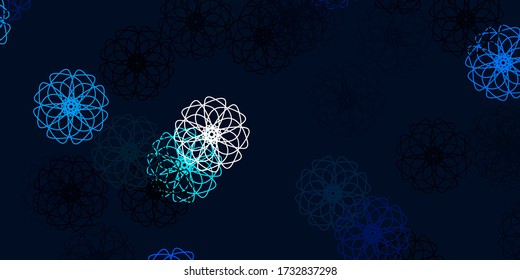 Light Blue, Green vector natural backdrop with flowers. Colorful flowers in natural style on simple background. Best design for your business.