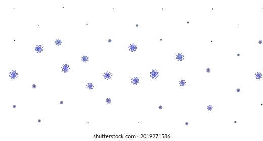 Light Blue, Green vector natural layout with flowers. Simple colored illustration with abstarct flowers. Pattern for women day promotion.