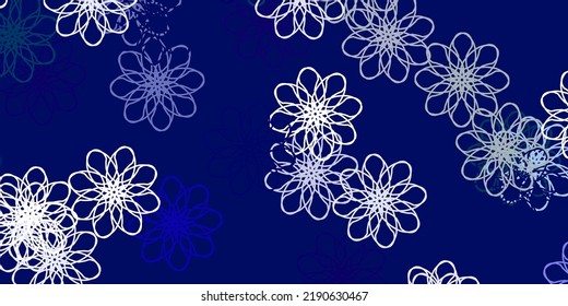 Light Blue, Green vector natural backdrop with flowers. Abstract illustration with flowers in Origami style. Colorful pattern for spring parties.