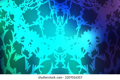 Azul claro, patrón abstracto vectorial verde natural. Patrón natural chileno elegante con gradiente. Nuevo estilo para su diseño de negocio.